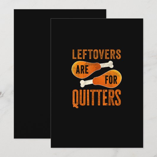 Resterende Eten Is Voor Stoppen Funny Thanksgiving Feestdagenkaart (Voorkant / Achterkant)