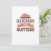 Resterende Eten Is Voor Stoppen Met Funny Thanksgi Feestdagenkaart (Staand voorkant)