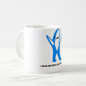 Resterende haai heb ik geen idee wat ik doe koffiemok (Voorkant links)