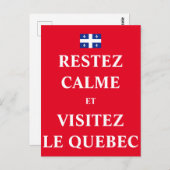 Restez calme et visitez le Québec Briefkaart (Voorkant / Achterkant)