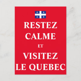 Restez calme et visitez le Québec Briefkaart