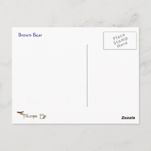 Restful Brown Beer Wildlife Series # 10 Briefkaart (Achterkant)