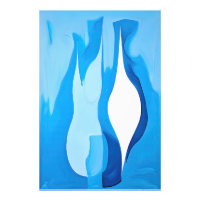 Restful Cobalt Echo Abstract