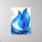 Restful Indigo Curves Canvas Afdruk (Voorkant)