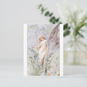 Resting - Angel met Lillies Briefkaart (Staand voorkant)