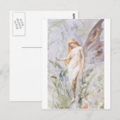 Resting - Angel met Lillies Briefkaart (Voorkant / Achterkant)