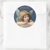 Resting Angel Round Stickers voor Personaliz (Tas)