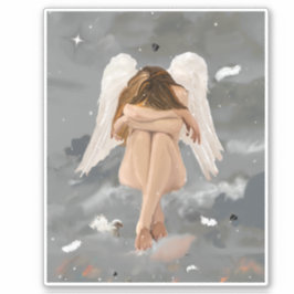 Resting Angel Vinyl Sticker