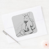 Resting Athlete Vierkante Sticker (Envelop)