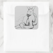 Resting Athlete Vierkante Sticker (Tas)