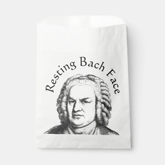 Resting Bach Face Classical Music Composer Bedankzakje (Voorkant)
