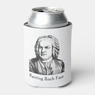 Resting Bach Face Classical Music Composer Blikjeskoeler