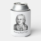 Resting Bach Face Classical Music Composer Blikjeskoeler (Blikje Achterkant)