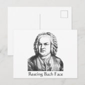 Resting Bach Face Classical Music Composer Briefkaart (Voorkant / Achterkant)