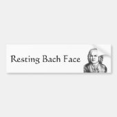 Resting Bach Face Classical Music Composer Bumpersticker (Voorkant)