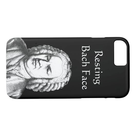 Resting Bach Face Classical Music Composer Case-Mate iPhone Case (Achterkant (Horizontaal))