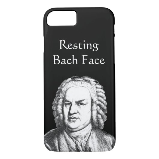 Resting Bach Face Classical Music Composer Case-Mate iPhone Case (Achterkant)