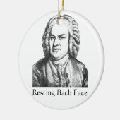 Resting Bach Face Classical Music Composer Keramisch Ornament (Links)