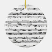 Resting Bach Face Classical Music Composer Keramisch Ornament (Achterkant)