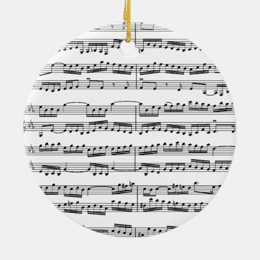 Resting Bach Face Classical Music Composer Keramisch Ornament (Achterkant)