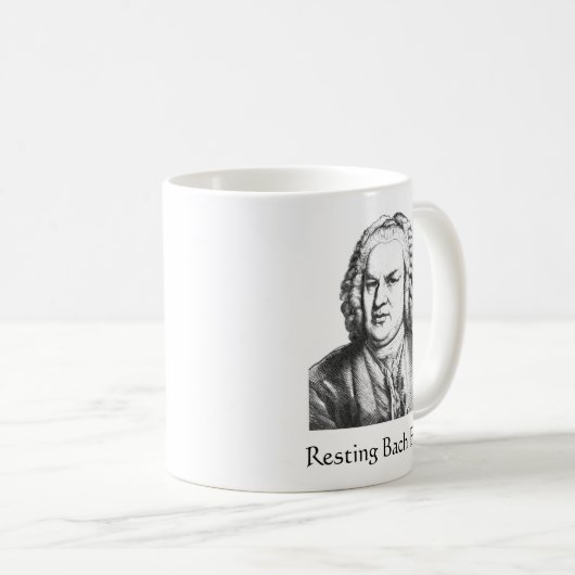 Resting Bach Face Classical Music Composer Koffiemok (Voorkant rechts)