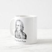 Resting Bach Face Classical Music Composer Koffiemok (Voorkant links)