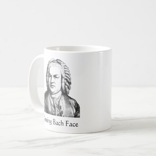 Resting Bach Face Classical Music Composer Koffiemok (Voorkant links)