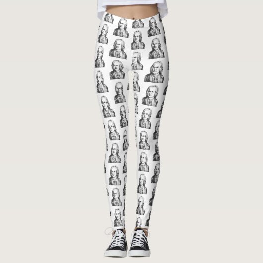 Resting Bach Face Classical Music Composer Leggings (Voorkant)