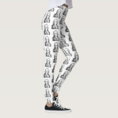 Resting Bach Face Classical Music Composer Leggings (Rechts)
