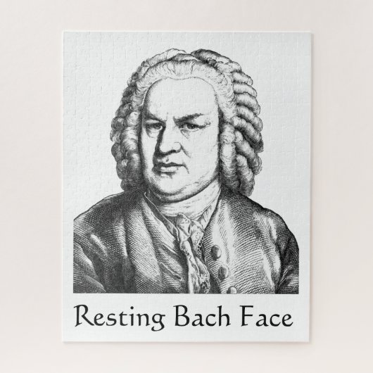 Resting Bach Face Classical Music Composer Legpuzzel (Verticaal)