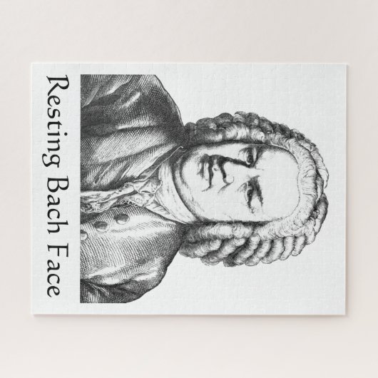 Resting Bach Face Classical Music Composer Legpuzzel (Horizontaal)
