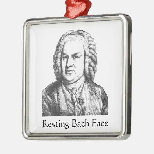 Resting Bach Face Classical Music Composer Metalen Ornament (Links)