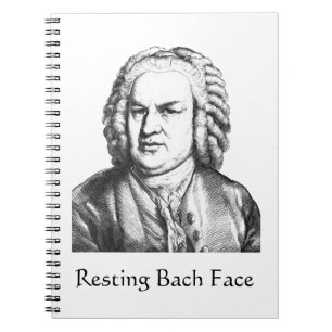 Resting Bach Face Classical Music Composer Notitieboek