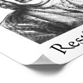 Resting Bach Face Classical Music Composer Poster (Hoek)