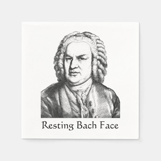 Resting Bach Face Classical Music Composer Servet (Voorkant)