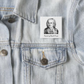 Resting Bach Face Classical Music Composer Vierkante Button 5,1 Cm (In situ)