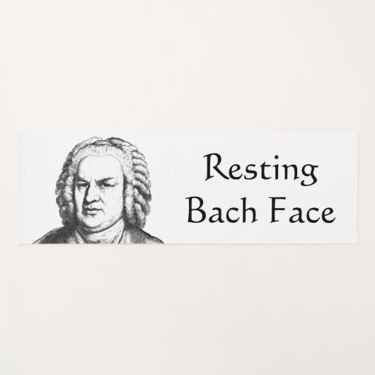Resting Bach Face Classical Music Composer Yogamat (Voorkant (horizontaal))