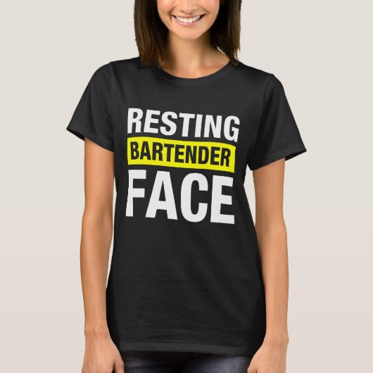 Resting Bartender Face Bartending 2 T-shirt (Voorkant)