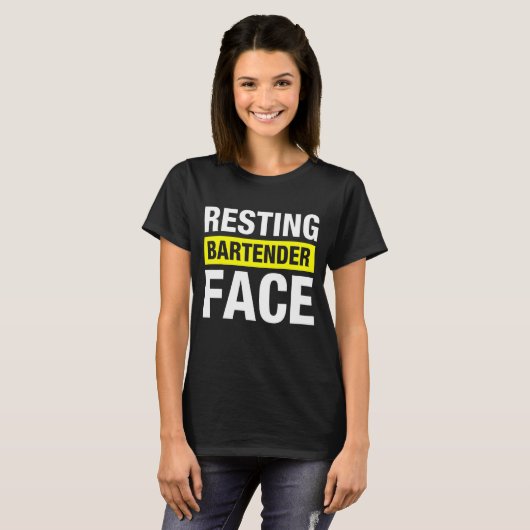 Resting Bartender Face Bartending 2 T-shirt (Voorkant volledig)