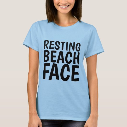 RESTING BEACH FACE, Funny Women's T-shirts (Voorkant)