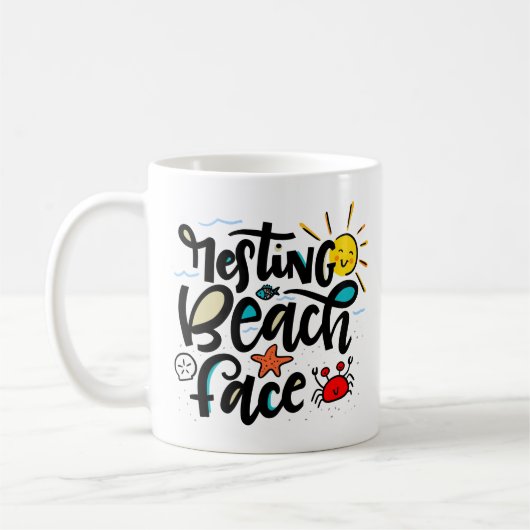 Resting Beach Face Koffiemok (Links)
