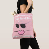 Resting Beach Face Pink Tote Bag (Dichtbij)