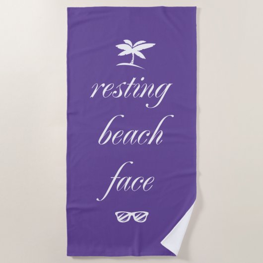 Resting Beach Face Strandlaken (Voorkant)