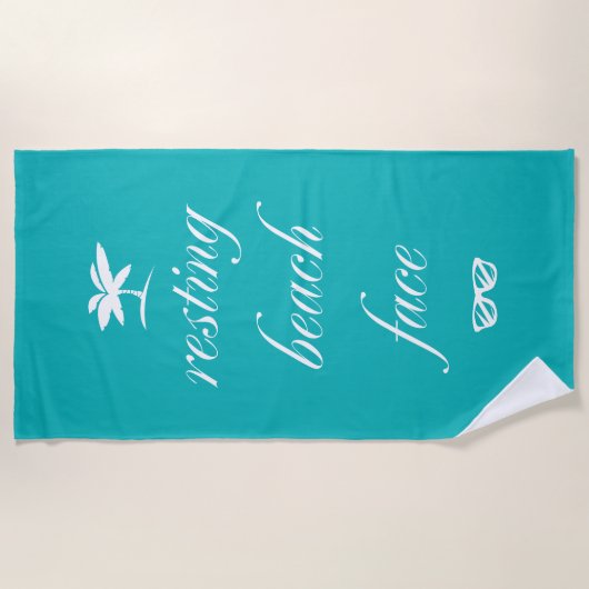 Resting Beach Face Strandlaken (Voorkant)