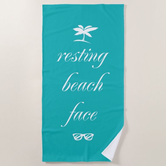 Resting Beach Face Strandlaken (Voorkant)