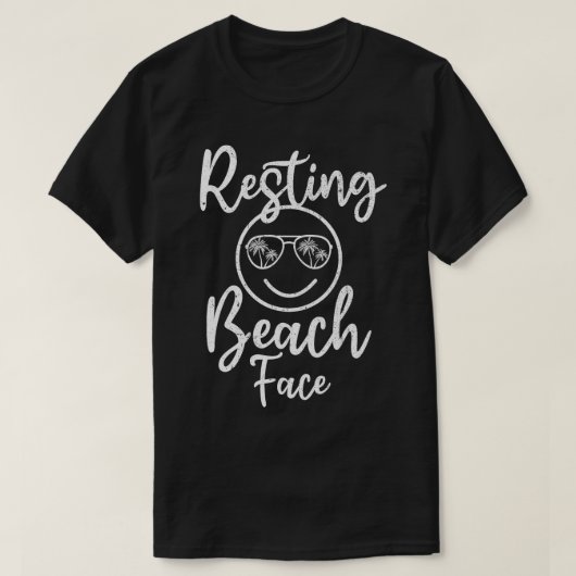 Resting Beach Face Summer Travel Funny Summer T-shirt (Design voorkant)