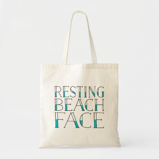 Resting Beach Face | Zomertypografie Tote Bag (Voorkant)