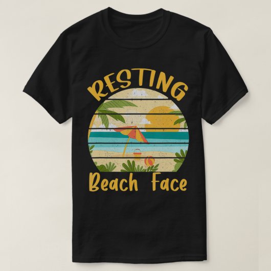 Resting Beach Faces Island Beach T-shirt (Design voorkant)