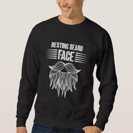 Resting Beard Face For Bearded Men Quote Designs Trui (Voorkant)
