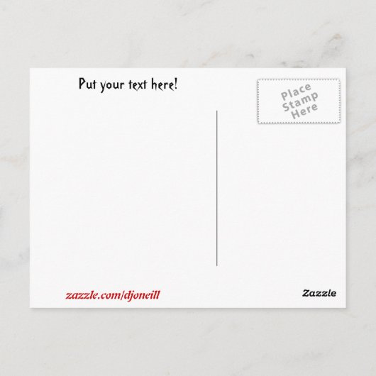 Resting Black Cat and Full Moon Briefkaart (Achterkant)